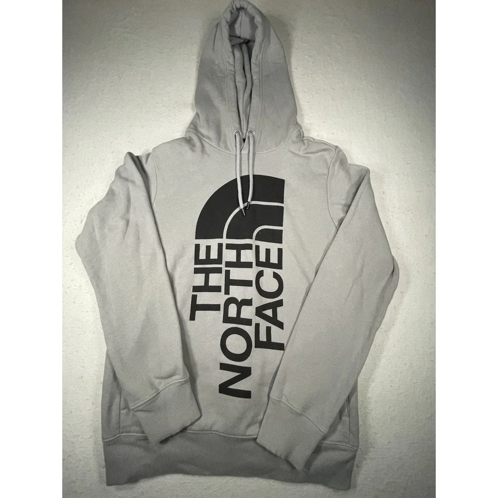 The North Face Hoodie Mens‎ Small Gray Pullover Logo Sweatshirt